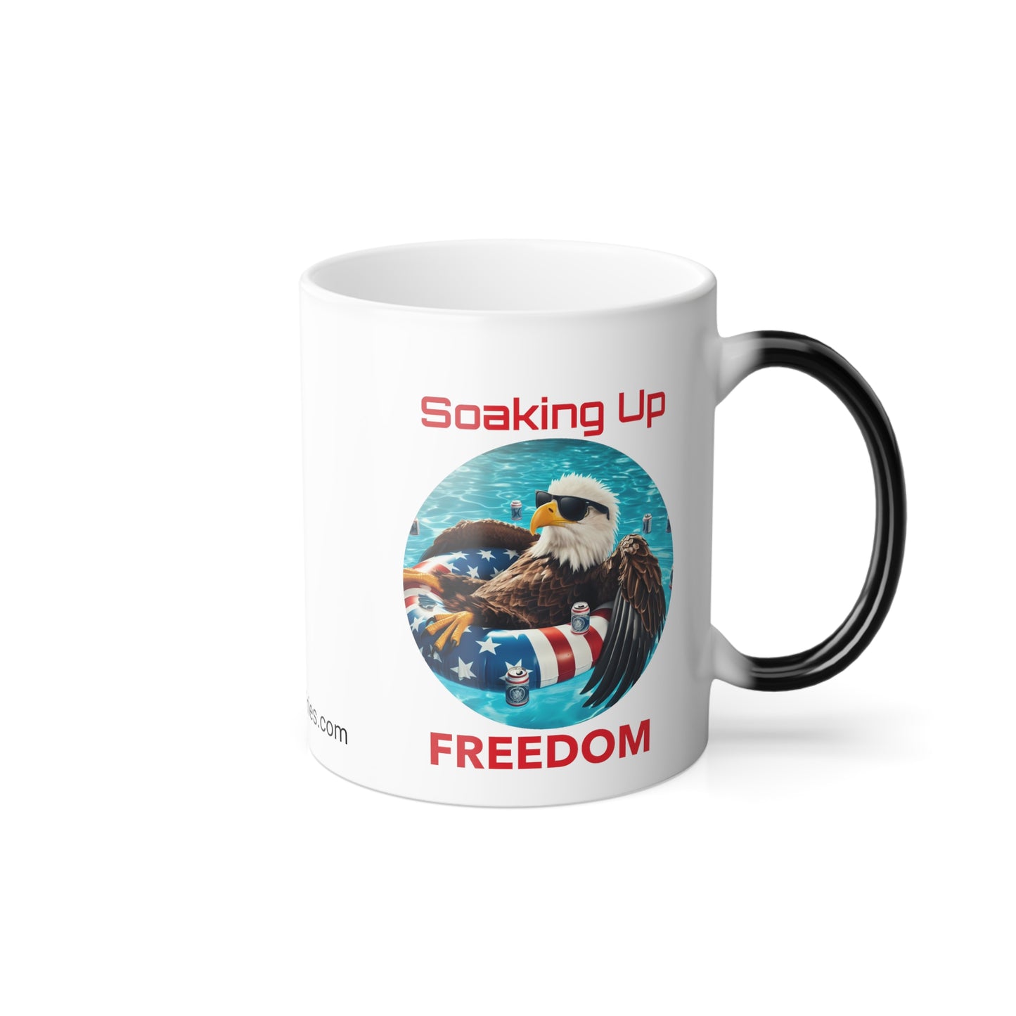 Soaking up American Freedom Color Morphing Mug, 11oz