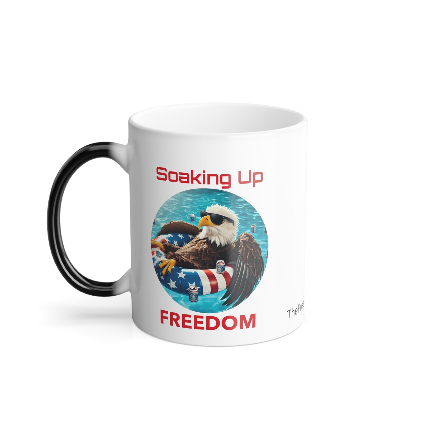 Soaking up American Freedom Color Morphing Mug, 11oz