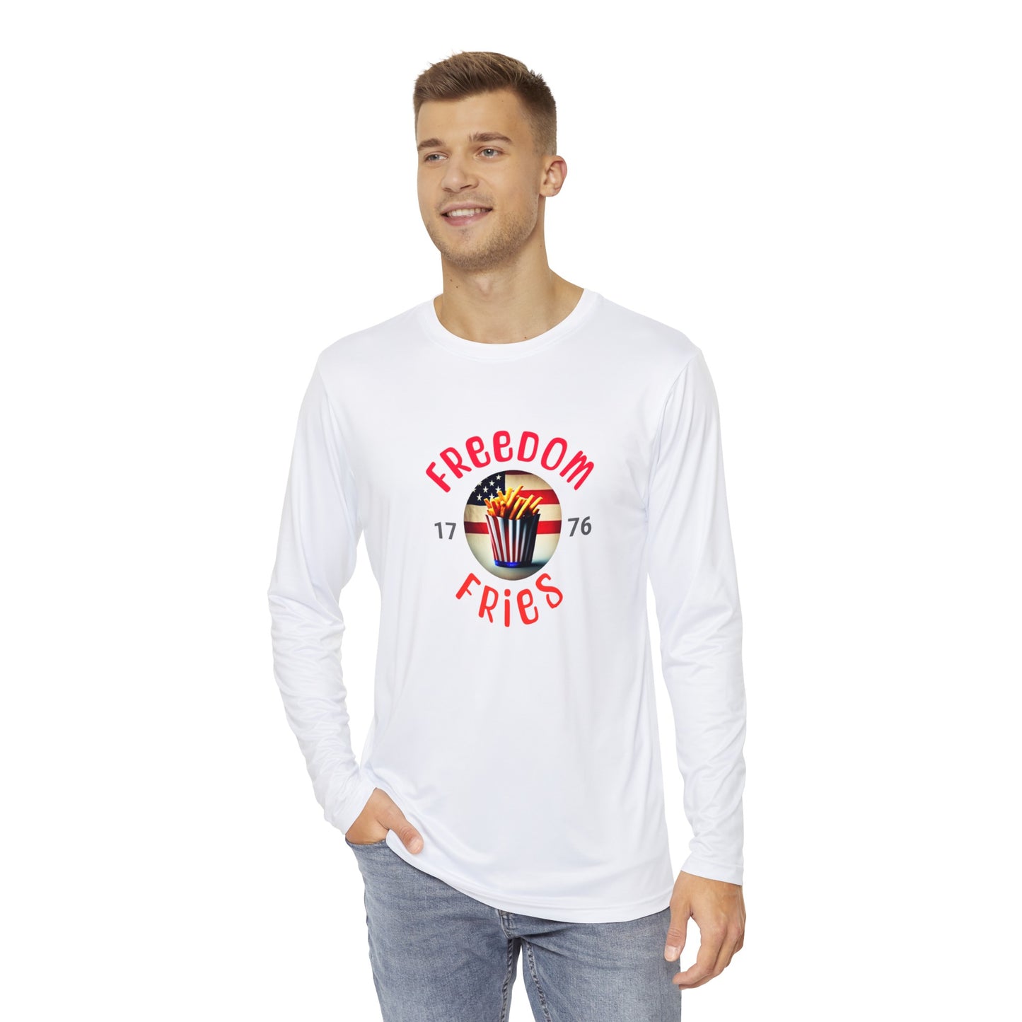 Freedom Fries 1776 Men's Long Sleeve Shirt (AOP)